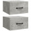 VidaXL (Concrete grey, 2) vidaXL 1/2x Wall-mounted Bedside Cabinet Floating Bedside Unit Multi Colours 1