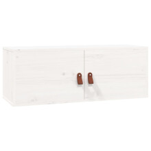 (White, 1) vidaXL Wall Cabinet Hanging Storage Cabinet Wall Cupboard Solid Wood Pine