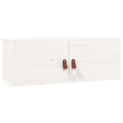 VidaXL (White, 1) vidaXL Wall Cabinet Hanging Storage Cabinet Wall Cupboard Solid Wood Pine