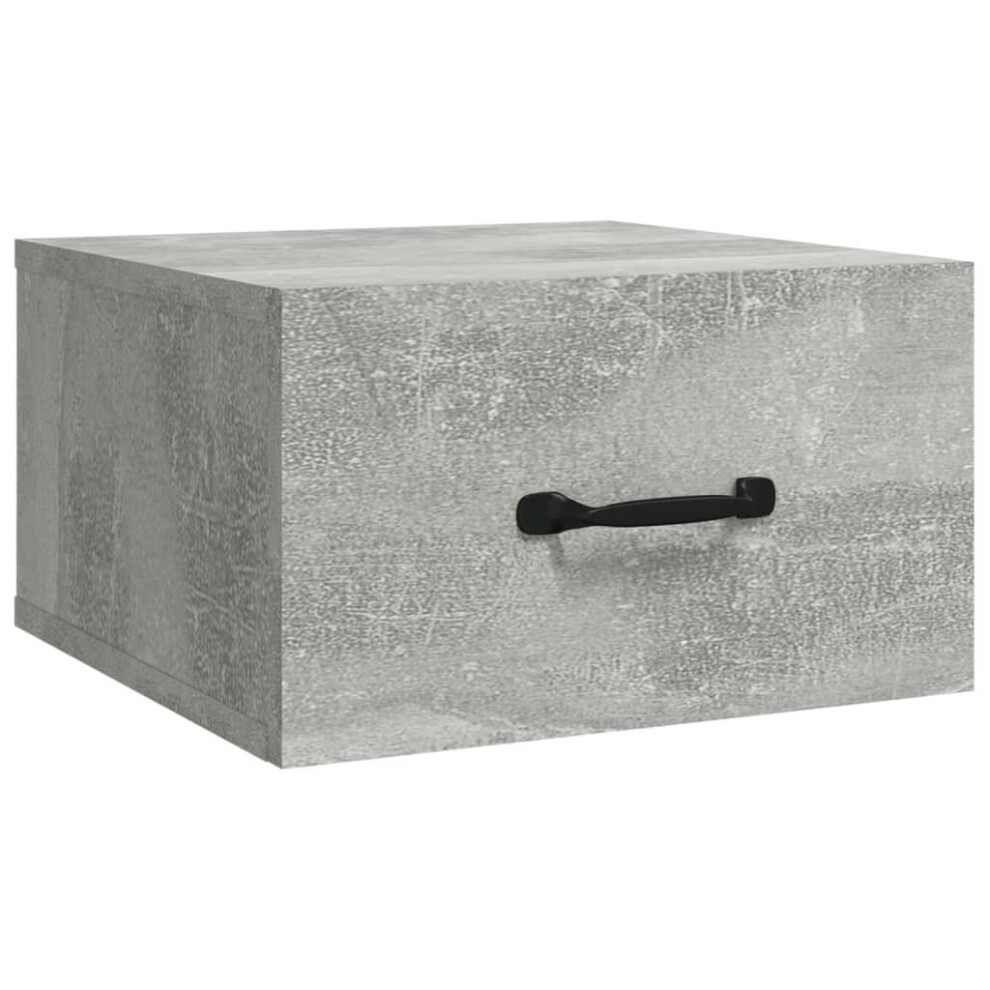 Vidaxl (Concrete Grey, 1) 1/2X Wall-Mounted Bedside Cabinet Floating Bedside Unit Multi Colours