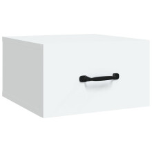 (White, 1) vidaXL 1/2x Wall-mounted Bedside Cabinet Floating Bedside Unit Multi Colours