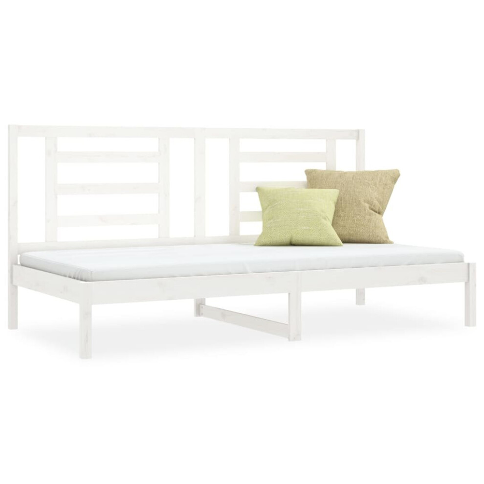 (White, 90 x 200 cm (W x L)) vidaXL Solid Wood Pine Day Bed Daybed Couch Multi Colours 80x200 cm/90x200 cm