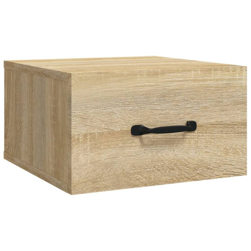 VidaXL (Sonoma oak, 1) vidaXL 1/2x Wall-mounted Bedside Cabinet Floating Bedside Unit Multi Colours 1