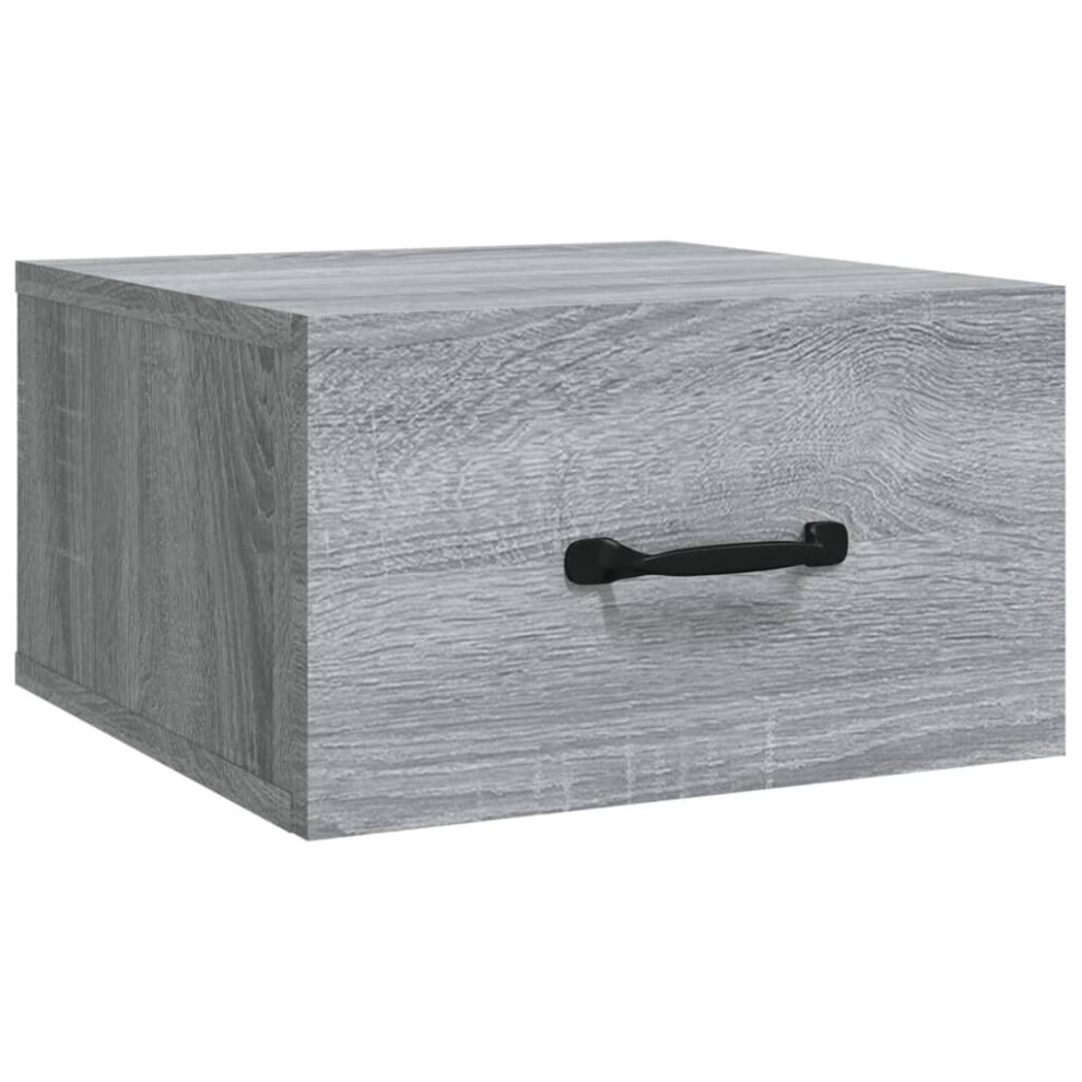 Vidaxl (Grey Sonoma, 1) 1/2X Wall-Mounted Bedside Cabinet Floating Bedside Unit Multi Colours