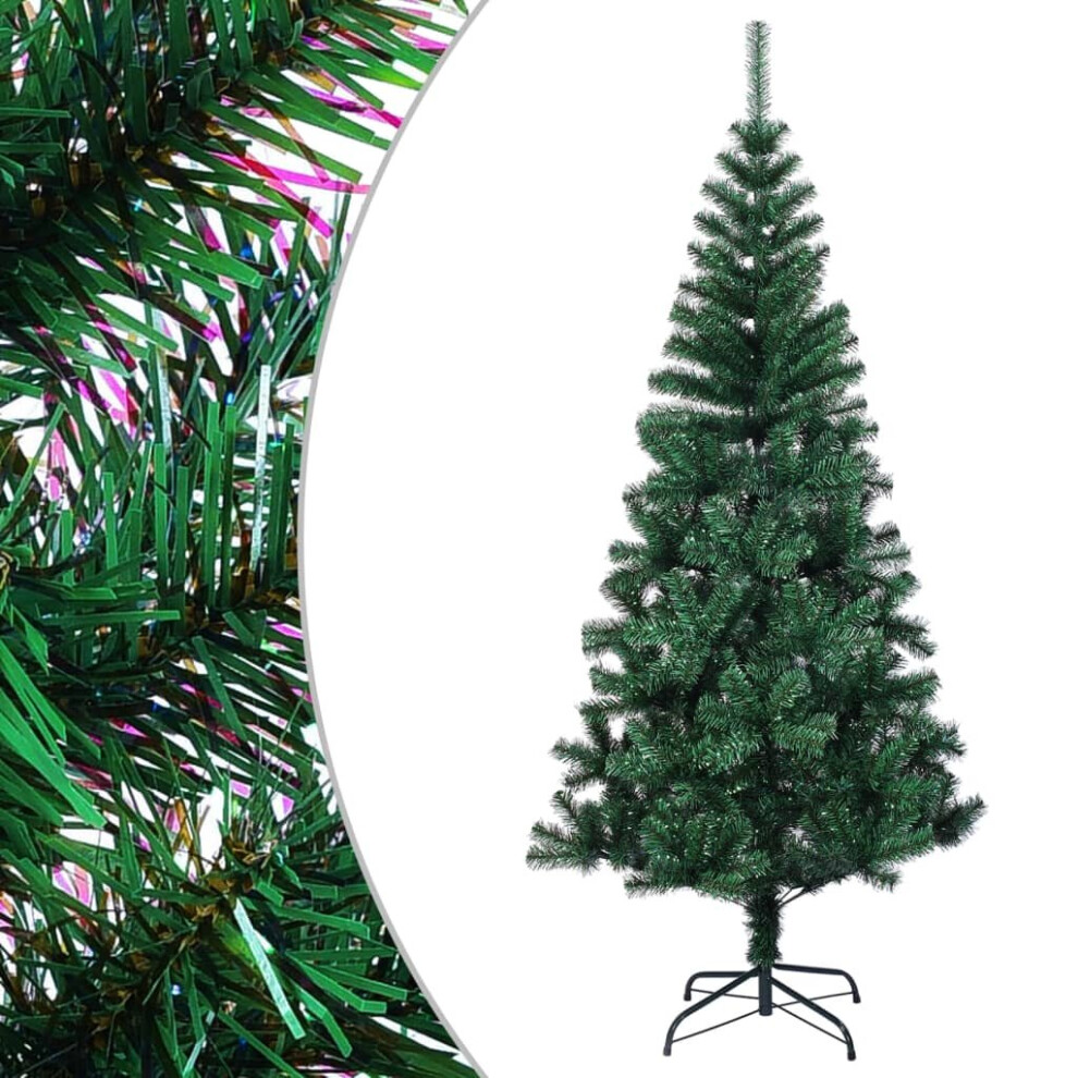 Vidaxl (Green, 150 Cm) Artificial Christmas Tree With Iridescent Tips Green Pvc Multi Sizes