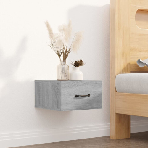VidaXL (Grey sonoma, 2) vidaXL 1/2x Wall-mounted Bedside Cabinet Floating Bedside Unit Multi Colours 2