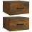 VidaXL (Smoked oak, 2) vidaXL 1/2x Wall-mounted Bedside Cabinet Floating Bedside Unit Multi Colours 2