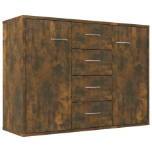 (Smoked oak) vidaXL Sideboard Storage Cupboard Cabinet Buffet Highboard Engineered Wood