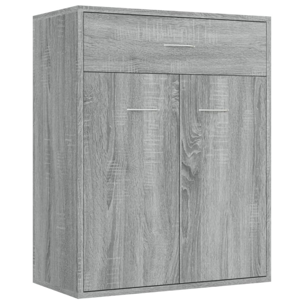 VIDAXL Sideboard Engineered Wood 2 Doors 1 Drawer Grey 60x30x75 cm - Image 2