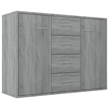 (Grey sonoma) vidaXL Sideboard Storage Cupboard Cabinet Buffet Highboard Engineered Wood