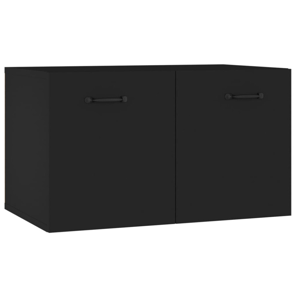 (Black) vidaXL Wall Cabinet Engineered Wood Floating TV Unit Cabinet Multi Colours