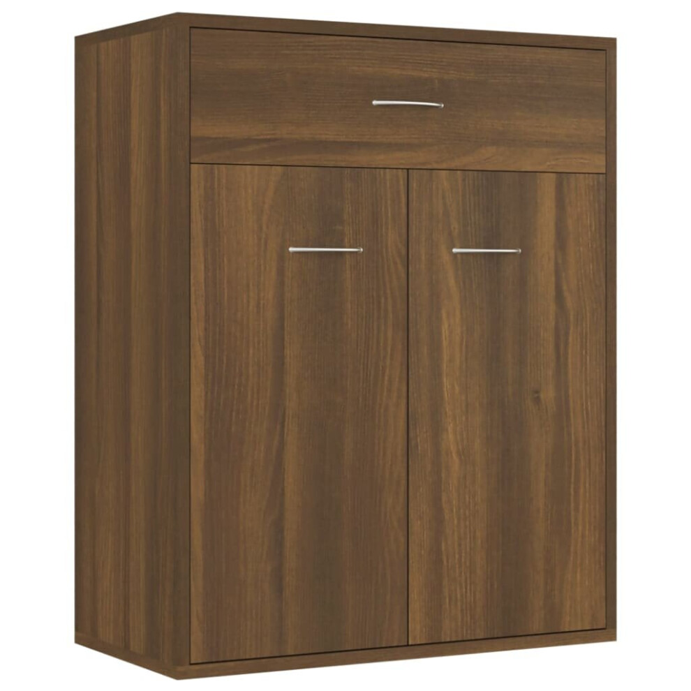 (Brown oak) vidaXL Sideboard Engineered Wood Storage Drawer Cabinet Unit Multi Colours