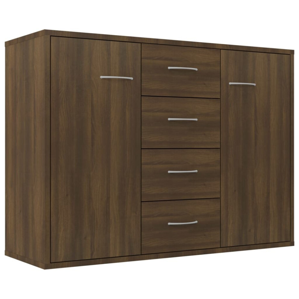 (Brown oak) vidaXL Sideboard Storage Cupboard Buffet Server Engineered Wood Multi Colours