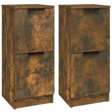 (Smoked oak, 2) vidaXL Sideboards Cupboard Storage Cabinet Home Organiser Engineered Wood