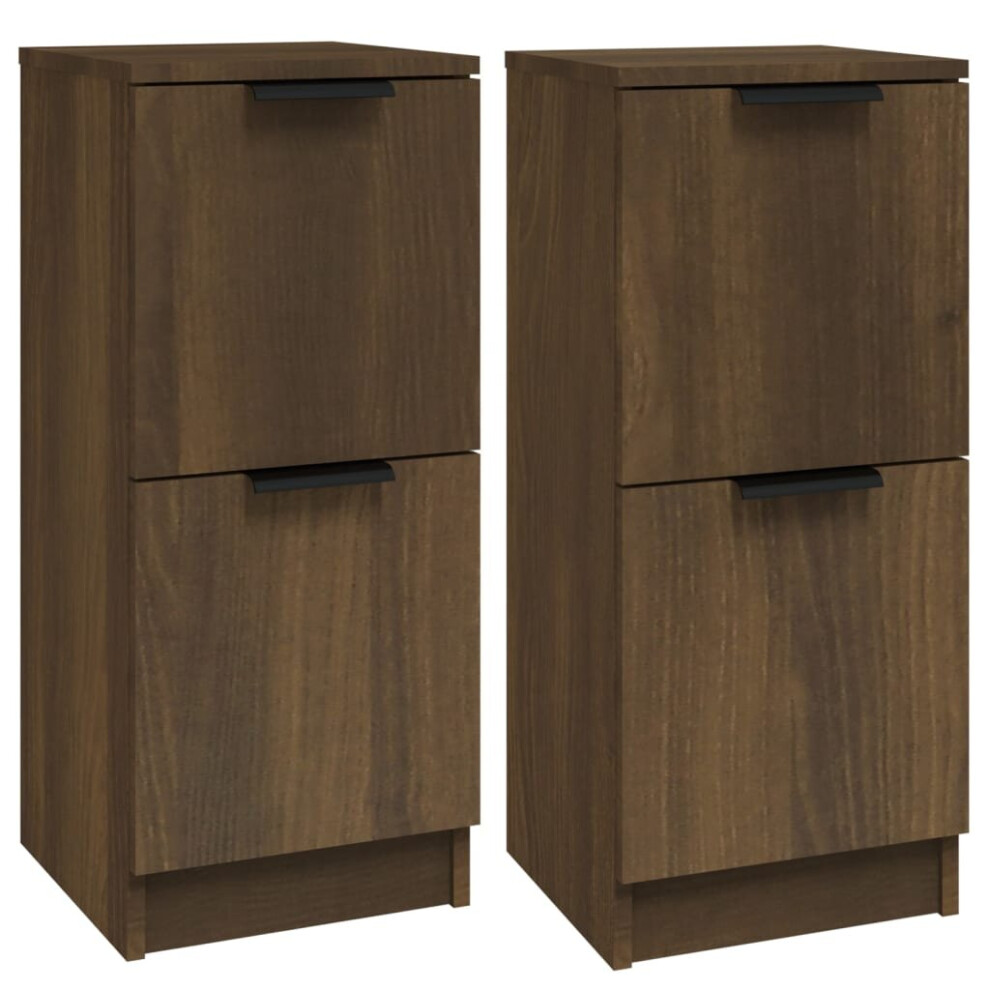 (Brown oak, 2) vidaXL Sideboards Cupboard Storage Cabinet Home Organiser Engineered Wood