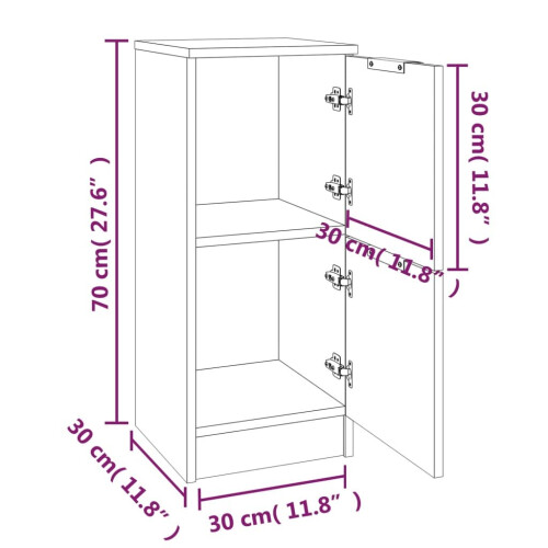 VidaXL (White, 2) vidaXL Sideboards Cupboard Storage Cabinet Home Organiser Engineered Wood 1