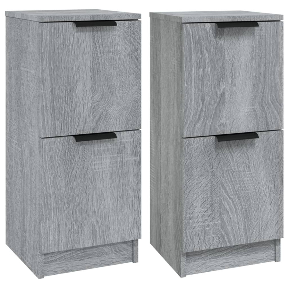 (Grey sonoma, 2) vidaXL Sideboards Cupboard Storage Cabinet Home Organiser Engineered Wood