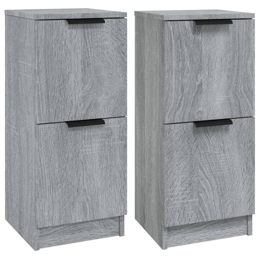 Vidaxl (Grey Sonoma, 2) Sideboards Cupboard Storage Cabinet Home Organiser Engineered Wood