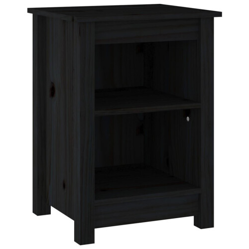 VidaXL (Black, 1) vidaXL 1/2x Solid Wood Pine Bedside Cabinet Nightstand End Table Multi Colours 1