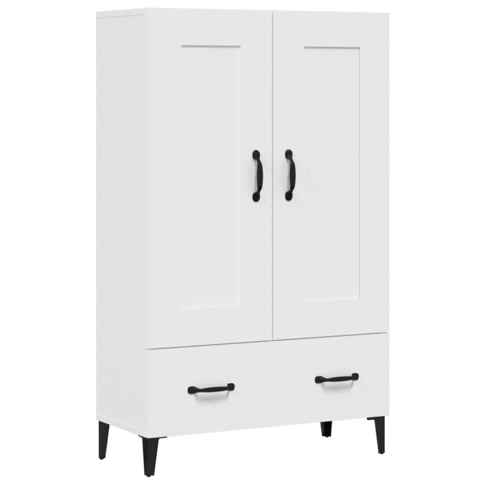 (White) vidaXL Highboard Engineered Wood High Sideboard Buffet Cabinet Multi Colours