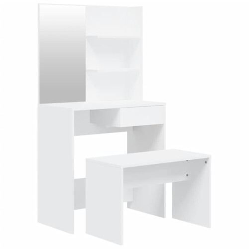 VidaXL (White) vidaXL Dressing Table Set HomeVanity Table Makeup Vanity Desk Cosmetic Table