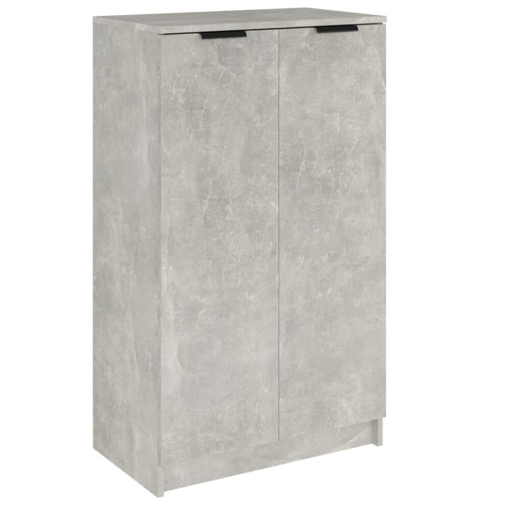 Vidaxl (Concrete Grey) Shoe Cabinet Engineered Wood Hallway Shoe Storage Cupboard Shoe Holder