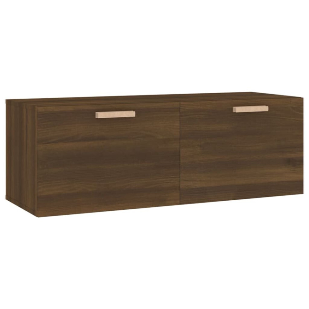 (Brown oak) vidaXL Wall Cabinet Engineered Wood Floating TV Unit Cabinet Multi Colours