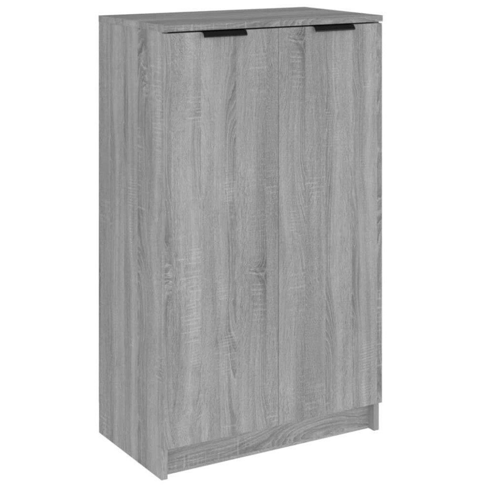 vidaXL Shoe Cabinet Grey 59x35x100 cm Engineered Wood - Image 2