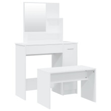 (White) vidaXL Dressing Table Set Bedroom Makeup Table Vanity Desk Cosmetic Table
