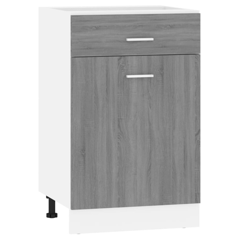 Vidaxl (Grey Sonoma) Kitchen Cabinet Home Storage Shelf Organiser Cupboard Engineered Wood