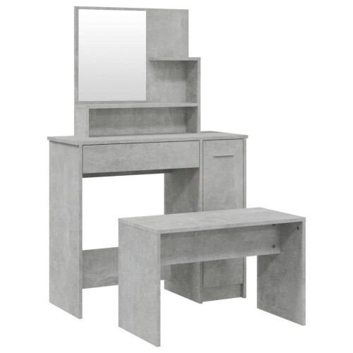 VidaXL (Concrete grey) vidaXL Dressing Table Set Bedroom Makeup Table Vanity Desk Cosmetic Table