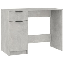 (Concrete grey) vidaXL Desk Engineered Wood Home Office Computer Table Study Writing Desk