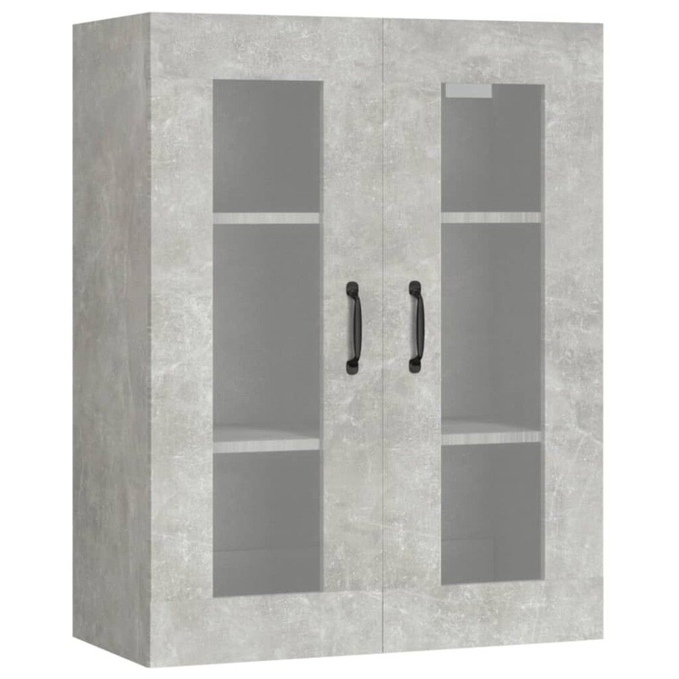 Vidaxl (Concrete Grey) Hanging Wall Cabinet Storage Cabinet Wall Cupboard Floating Cabinet