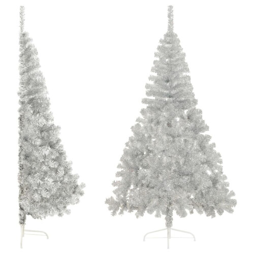 VidaXL (Silver, 240 cm) vidaXL Artificial Half Christmas Tree with Stand Decoration Artificial Tree