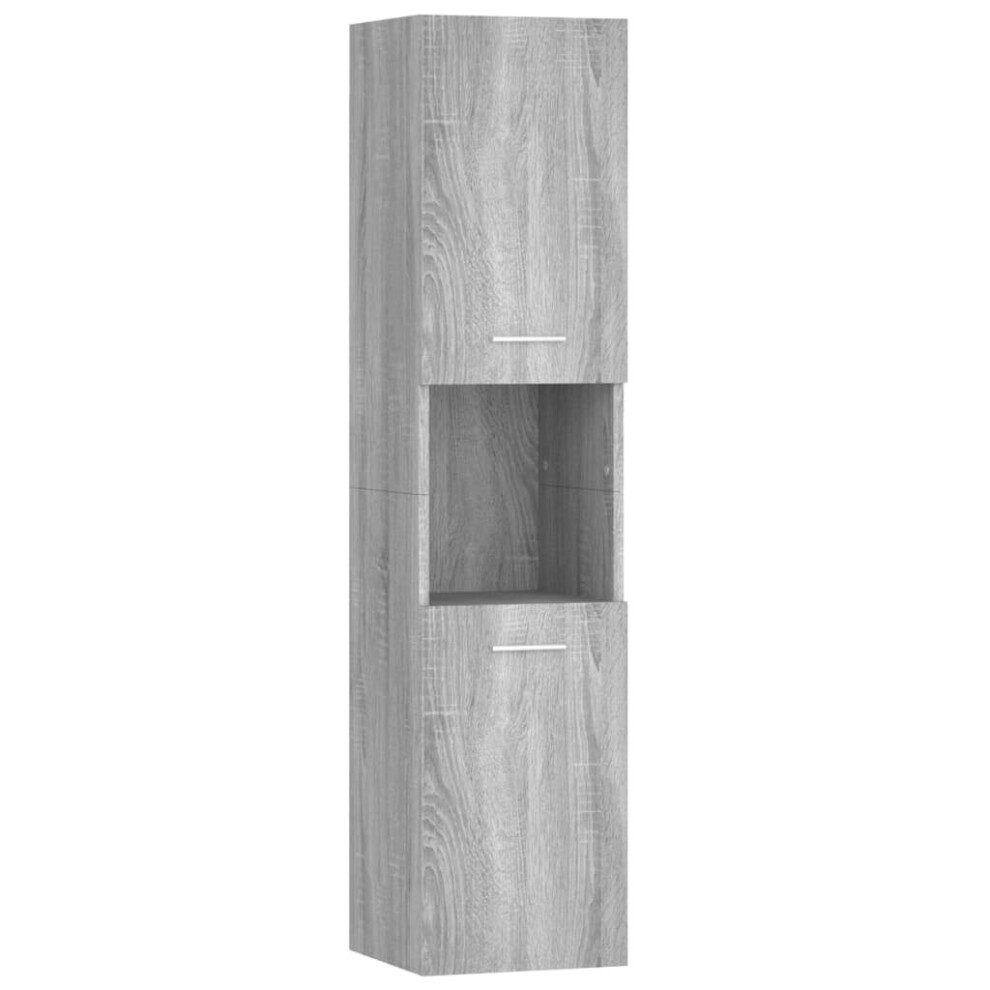 (Grey sonoma) vidaXL Bathroom Cabinet Engineered Wood Washroom Storage Laundry Multi Colours