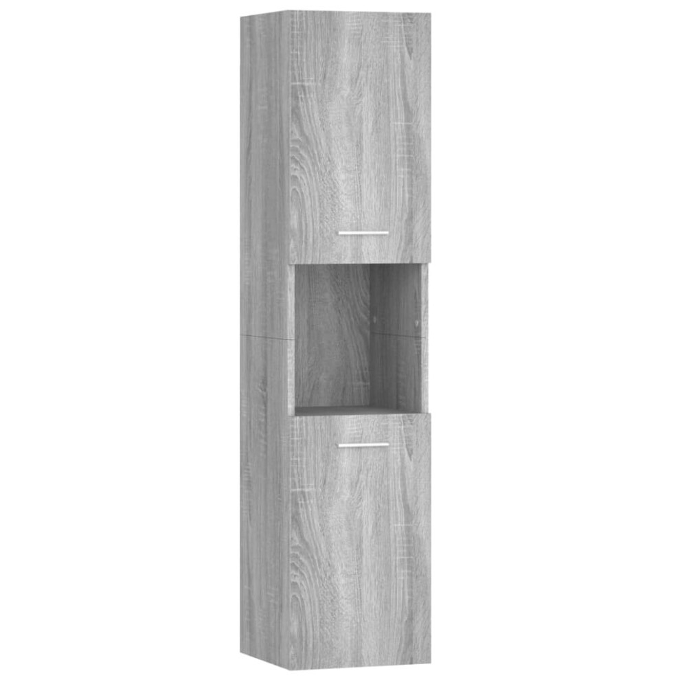 Vidaxl ( Sonoma) Bathroom Cabinet Washroom Storage Shelf Laundry Cabinet Engineered Wood Grey
