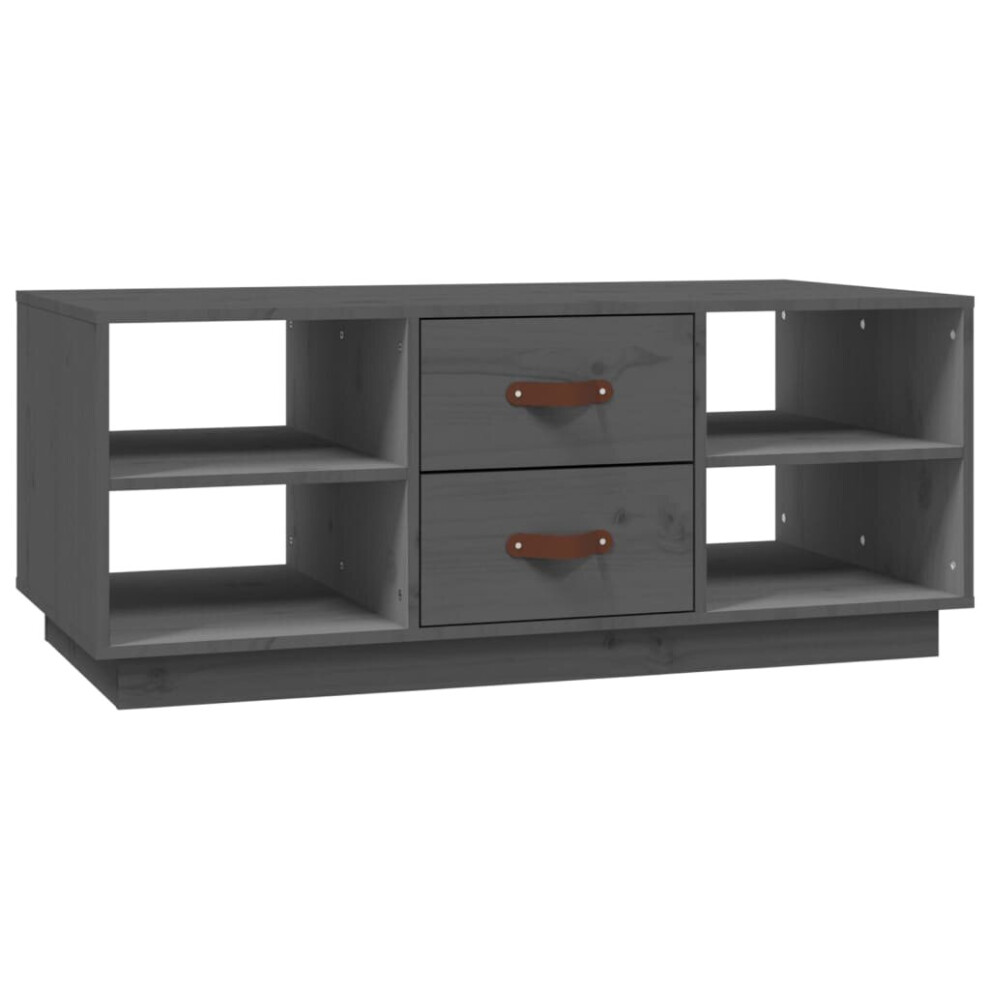 Vidaxl (Grey) Solid Wood Pine Coffee Table Centre Accent End Tea Table Multi Colours