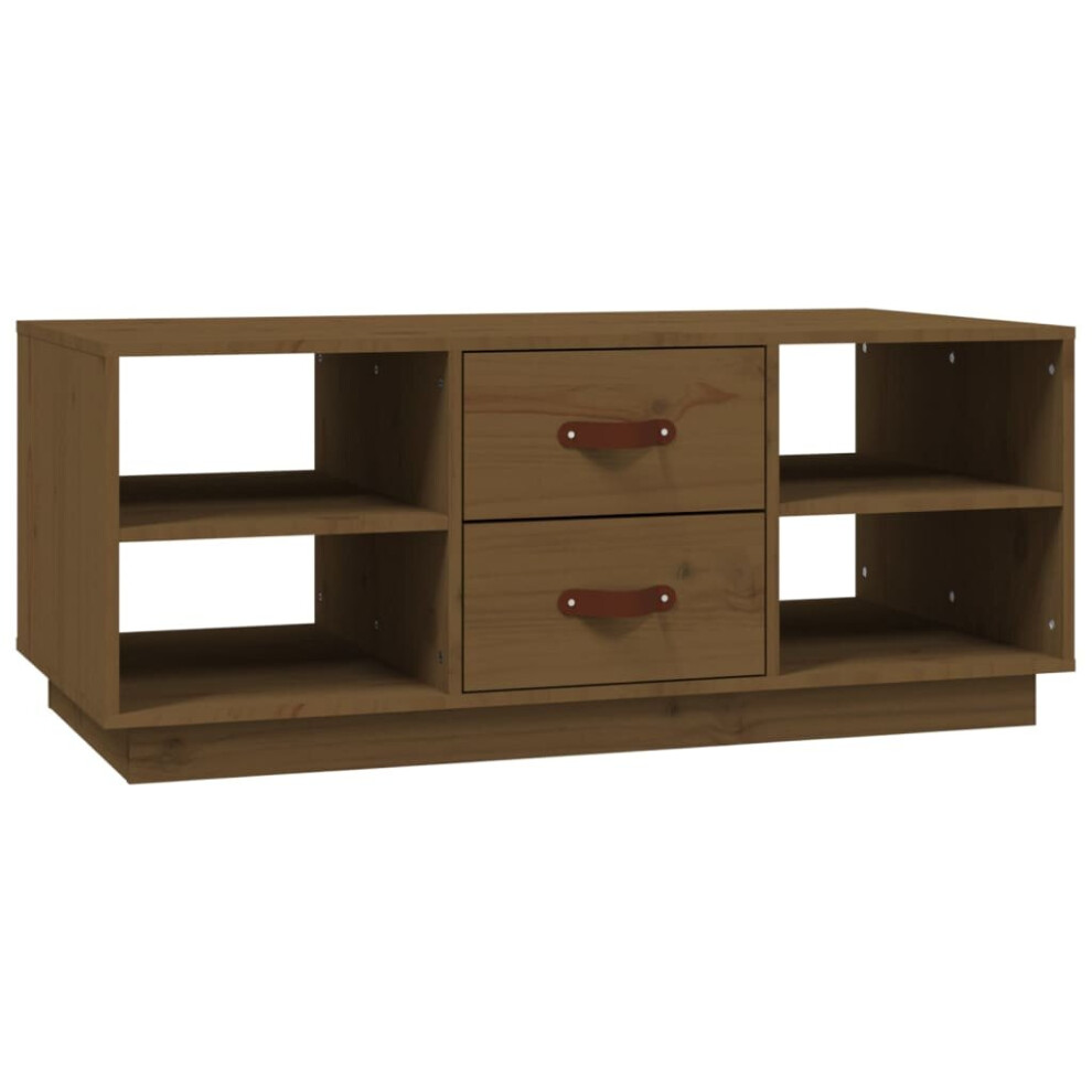 Vidaxl Brown (Honey ) Solid Wood Pine Coffee Table Centre Accent End Tea Table Multi Colours