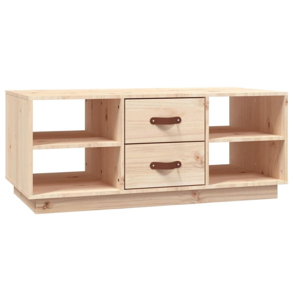 Vidaxl (Brown) Solid Wood Pine Coffee Table Centre Accent End Tea Table Multi Colours