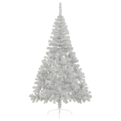 VidaXL (Silver, 240 cm) vidaXL Artificial Half Christmas Tree with Stand Decoration Artificial Tree 2