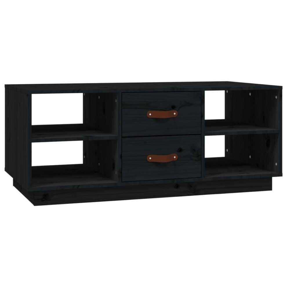 Vidaxl (Black) Solid Wood Pine Coffee Table Centre Accent End Tea Table Multi Colours