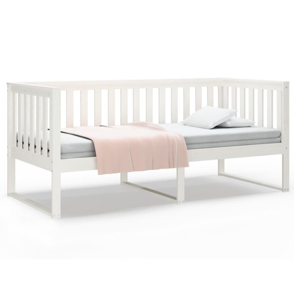 Vidaxl (White, 90X200 Cm) Solid Wood Pine Day Bed Bedroom Furniture Multi Colours Multi Sizes