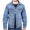 (XL) Mens Jacket Light Blue Denim Jeans Coat 1