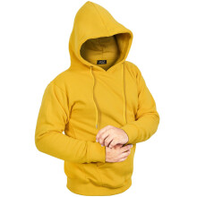 (2XL, Mustard) Mens Fleece High Visibilty Sweatshirt