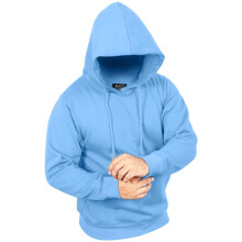 (L, Sky Blue) Mens Fleece High Visibilty Sweatshirt