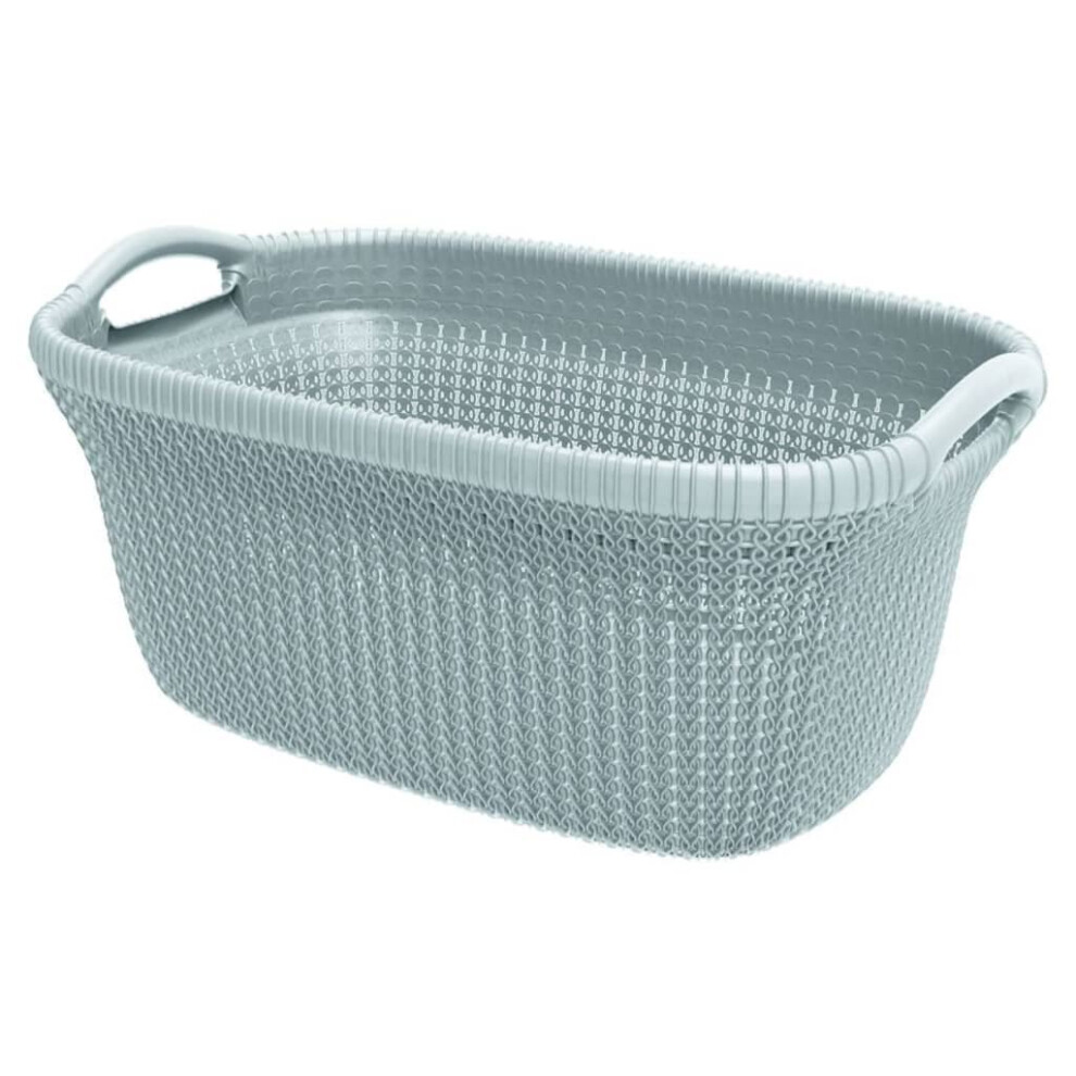 Curver Laundry Basket Knit 40L Light Blue Home Clothes Hamper Laundry Hamper