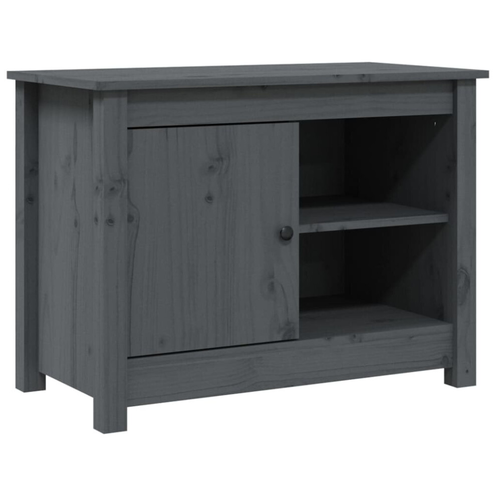 (Grey) vidaXL Solid Wood Pine TV Cabinet Wooden TV Console Sideboard Multi Colours