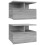 VidaXL (Grey, 2) vidaXL Floating Nightstand Wall Bedside Cabinet Hanging Shelf Engineered Wood 2