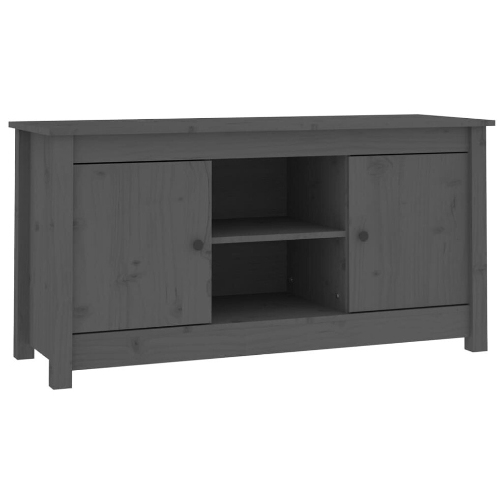 (Grey) vidaXL Solid Wood Pine TV Cabinet Wooden Media Unit HiFi Cabinet Multi Colours