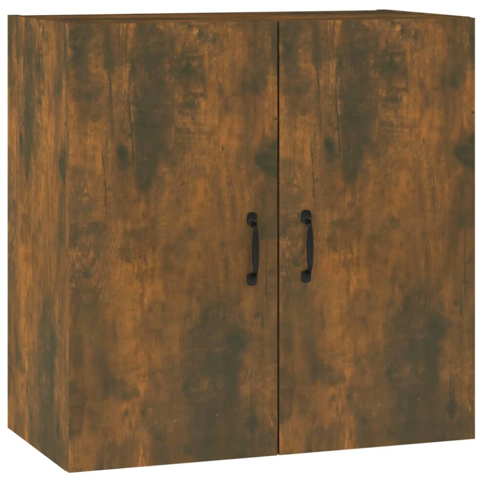 Vidaxl (Smoked Oak) Wall Cabinet Hanging Storage Cabinet Wall Cupboard Engineered Wood